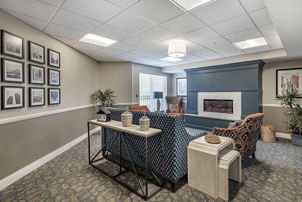 Cozy common area with seating and decor