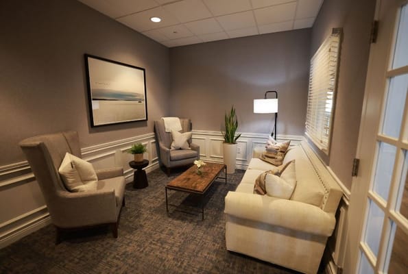 Comfortable seating area in a cozy lounge