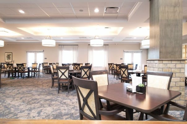 Dining area with tables and chairs