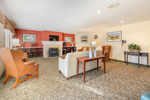 Cozy common area with seating and decor