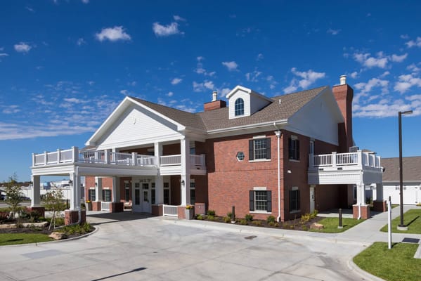 Exterior view of a residential assisted living facility