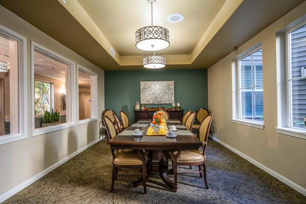Cozy dining area with a table and decor