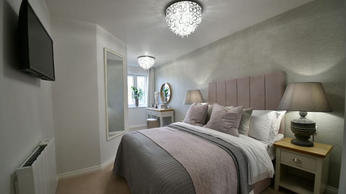 Cozy private bedroom with elegant decor
