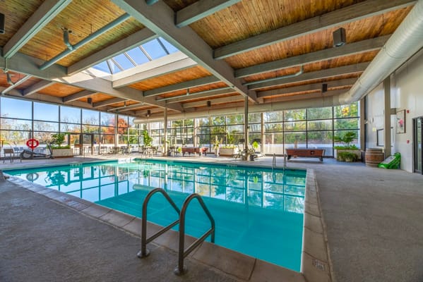 Indoor swimming pool with natural lighting