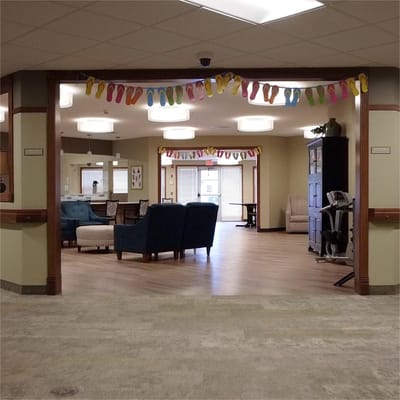 Interior common area with seating and decor
