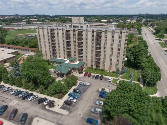 Aerial view of Maple Heights Senior Living facility