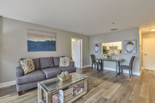 Interior view of a cozy apartment in a senior living community