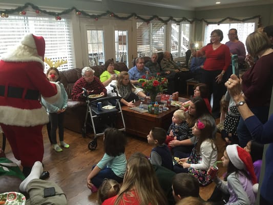 Residents and families gathered for a holiday celebration