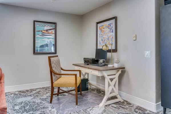 Cozy interior corner with desk and chair