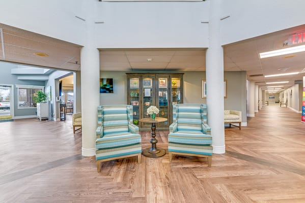 Common area with seating and decor