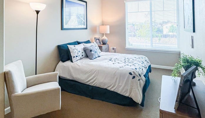 Cozy private resident room with natural light