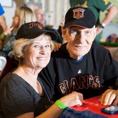 Residents enjoying time together at a celebration