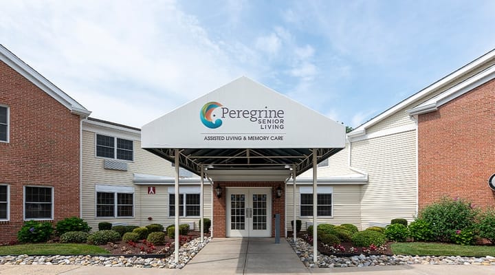 Front entrance of Peregrine Senior Living facility