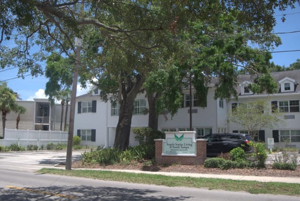 Exterior view of Angels Senior Living facility