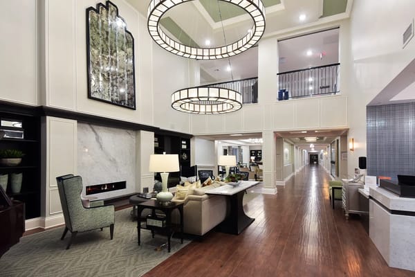 Bright and spacious lobby area with modern decor