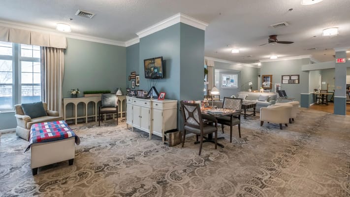 Interior common area with seating and decor