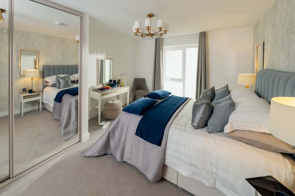 Stylish interior of a private resident room