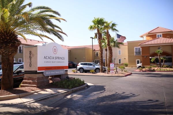 Exterior view of Acacia Springs facility entrance