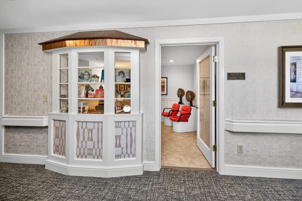 Interior common area with reception and seating