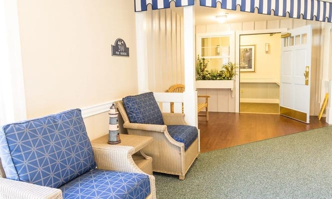 Comfortable seating area in the facility's interior