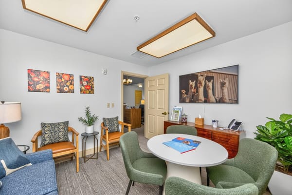 Comfortable lounge area with seating and decor