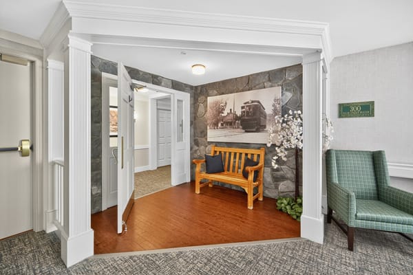 Interior view of a welcoming entrance area