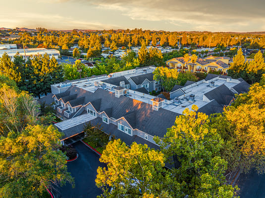 Aerial view of Windsong of Sonoma Senior Living facility