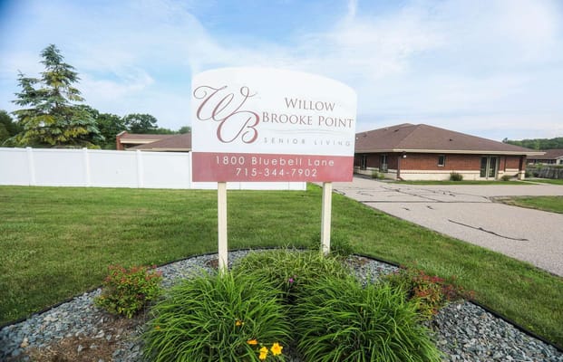 Signage at the entrance of Willow Brooke Point