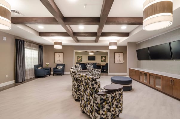 Comfortable lounge area with modern decor