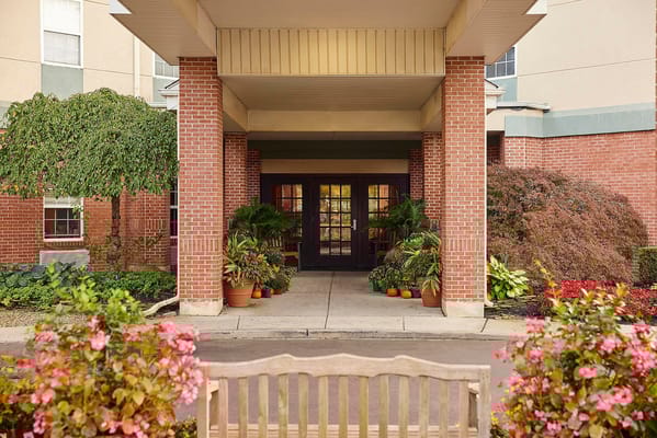 Entrance of Brandywine The Gables with landscaped path