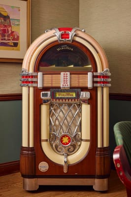 A vintage jukebox in a common area