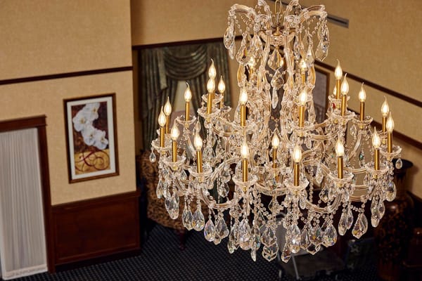 Chandelier lighting in the facility's interior common area