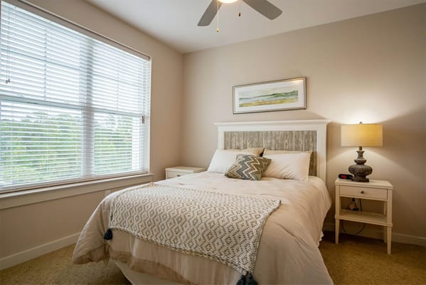 Cozy private room with a bed and window