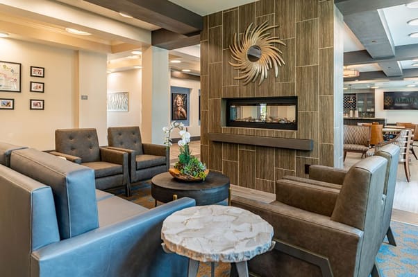 Interior view of a cozy common area in the facility