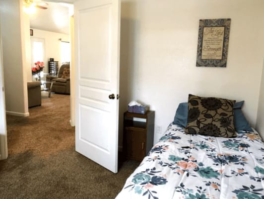 Interior view of a private room with decor