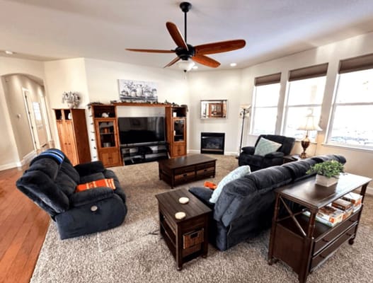 Cozy common area with comfortable seating and decor