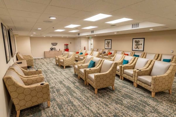 Common area with seating and decor