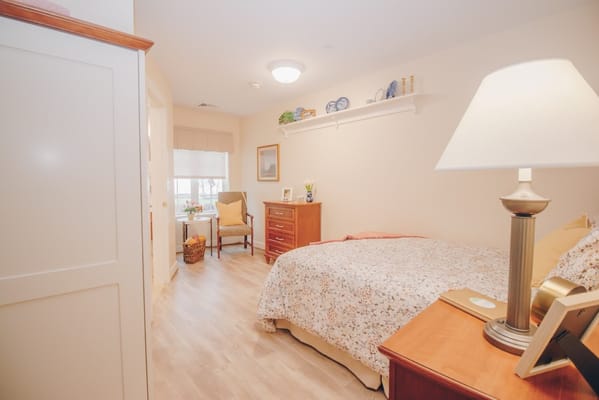 Cozy private resident room with warm lighting