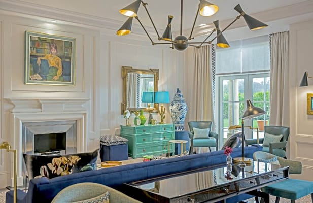 Bright interior common area with cozy seating