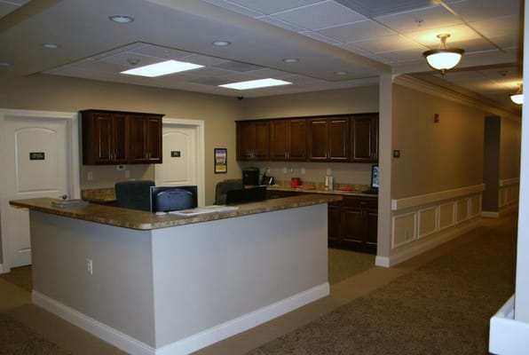 Interior view of a facility reception area