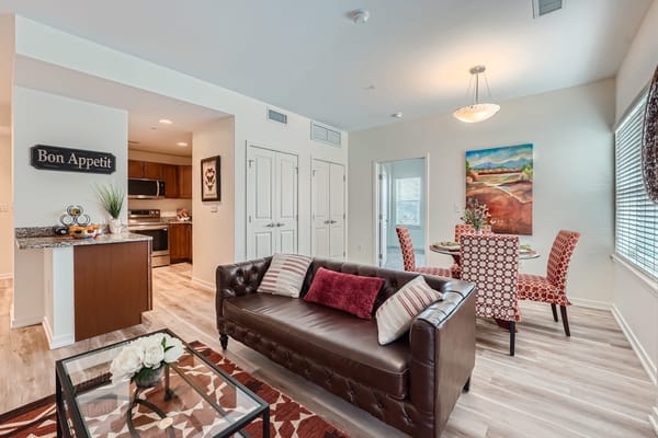 Interior view of a stylish living space at Bella Vita Senior Living
