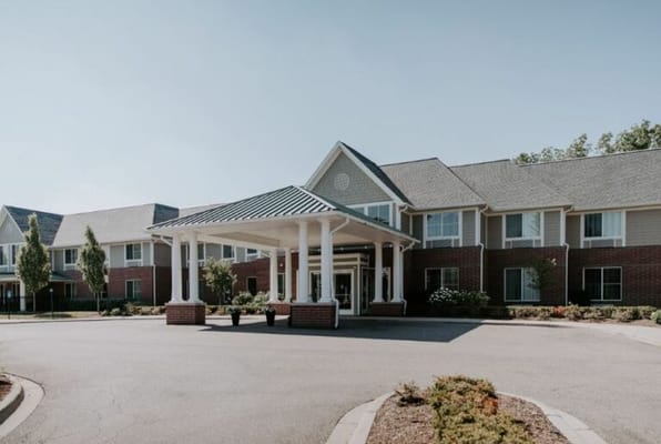 Exterior view of the assisted living facility entrance