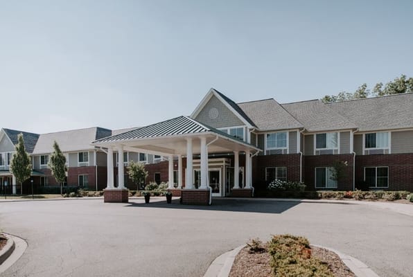 Exterior view of the assisted living facility entrance