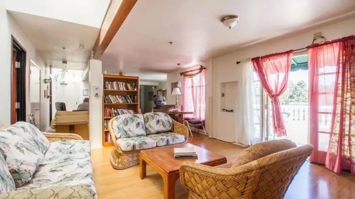 Bright common area with comfortable seating