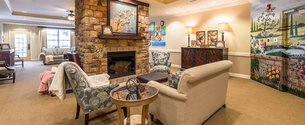 Cozy common area with seating and decor