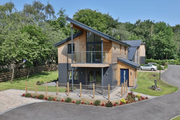Exterior view of a modern assisted living facility
