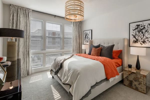 Stylish bedroom interior with modern decor