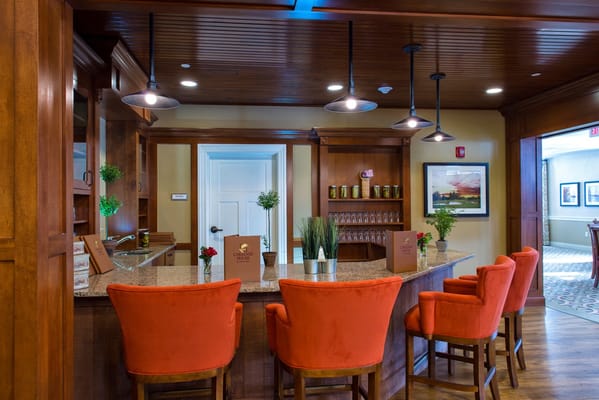 Interior common area with bar seating