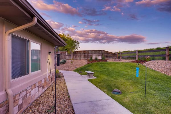 Well-maintained garden with a pathway