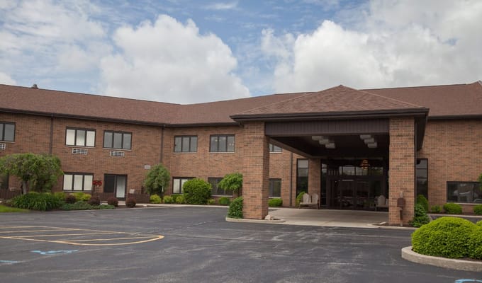 Exterior view of Christian Care Retirement Community entrance
